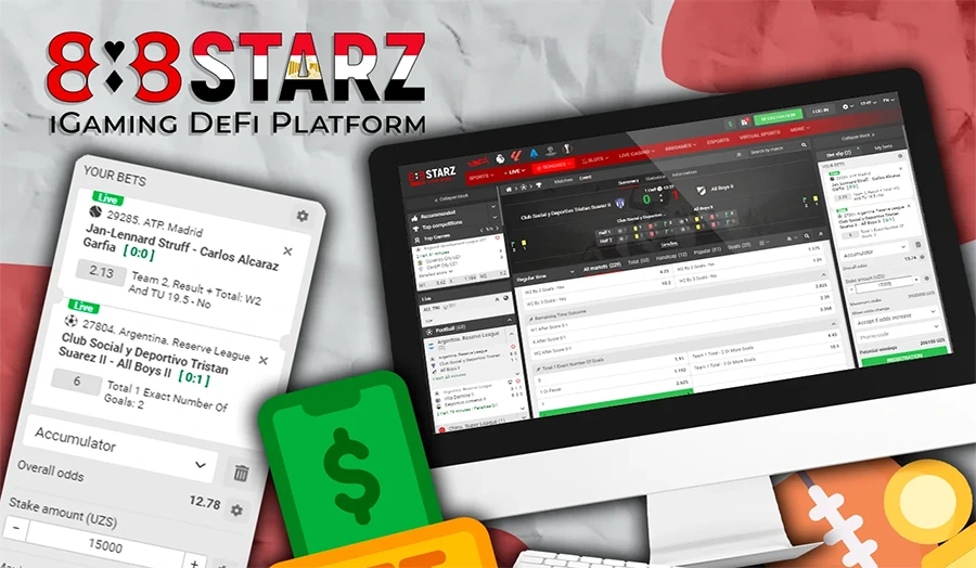 888StarZ modern UK bookmaker with diverse sports and esports coverage