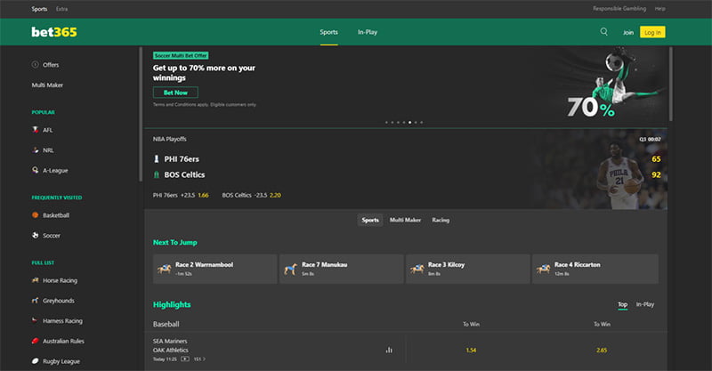 Bet365 - reputable discount odds website