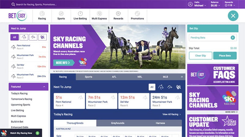 BetEasy - Bookmaker reviews australia