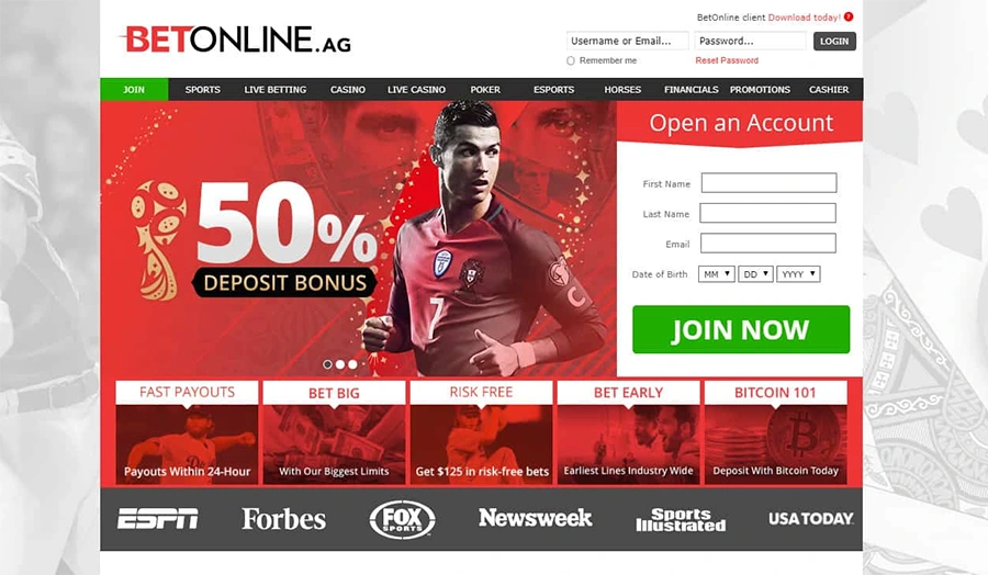 BetOnline.ag leading US betting site with wide sports and casino options