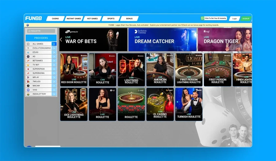 FUN88 betting platform offering esports, sports betting, and online casino entertainment