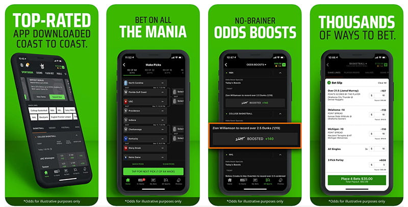 Participate in betting at DraftKings bookmaker 