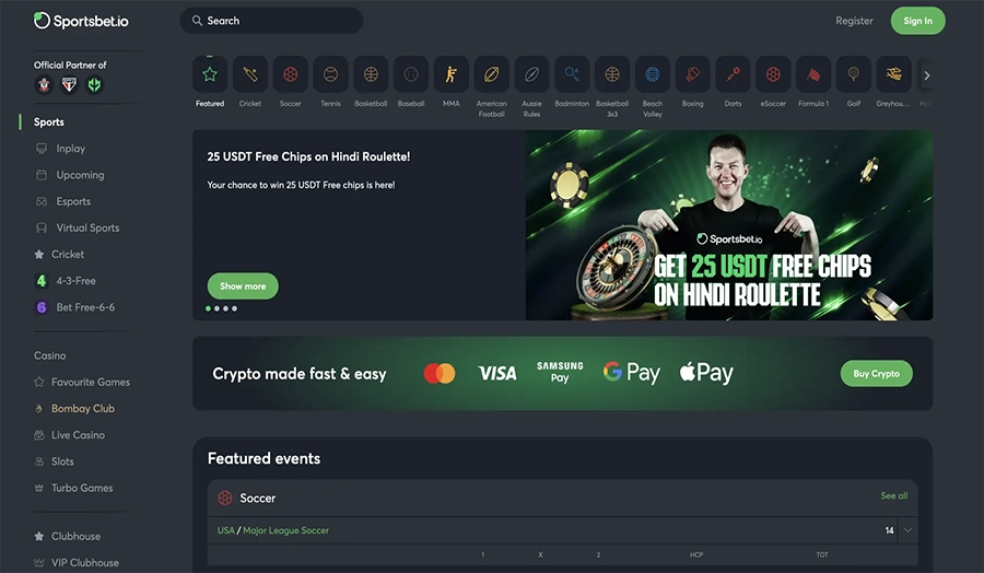 Sportsbet.io crypto-friendly betting platform for Greek users