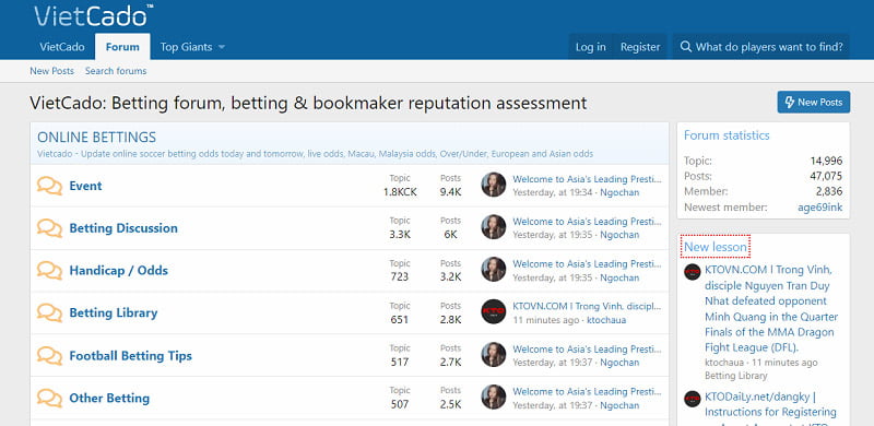 VietCado - Where to Review Bookmakers