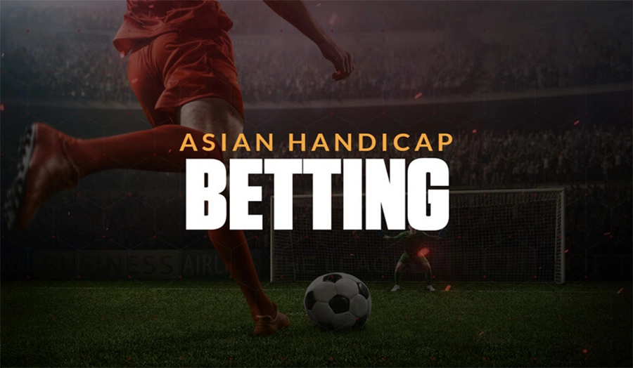 Bettor analyzing Asian Handicap odds on a football betting board, distinguishing between favorite and underdog teams