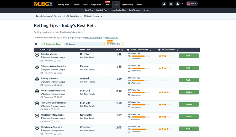 OLBG – trusted online community for sports betting tips and expert advice