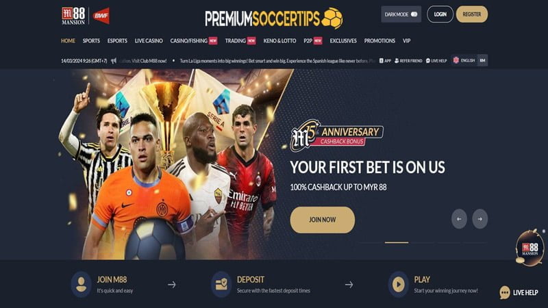 M88 is a leading and popular betting site in Asia