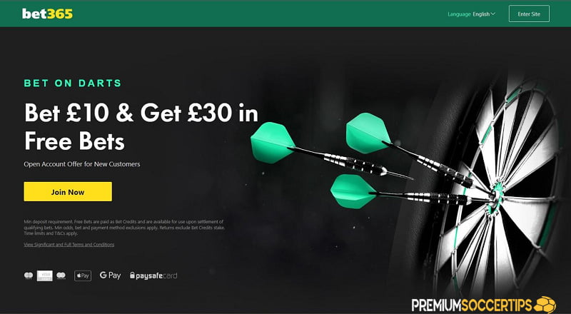 Bet365 - Best darts betting sites