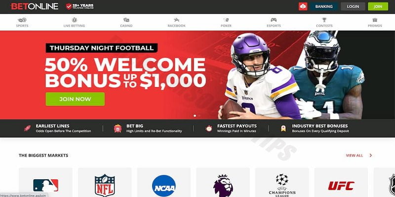 BetOnline - Best sports betting sites California