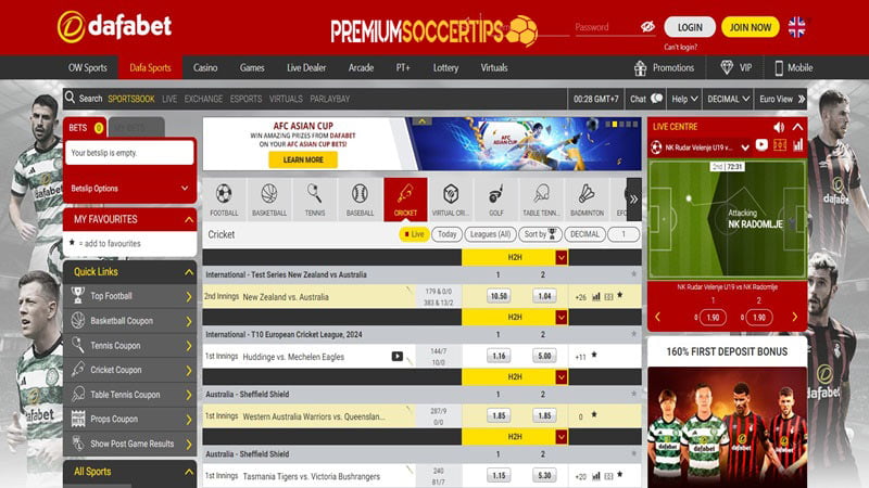 Betting sites for cricket: Dafbet