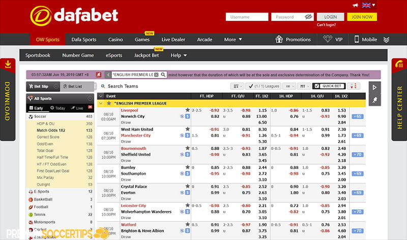 Dafabet - MMA betting sites