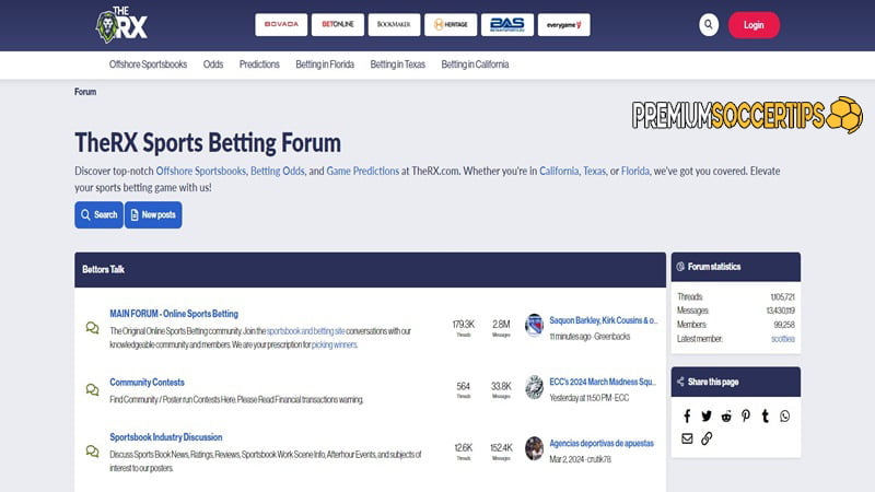 TheRX is a renowned online community in the sports betting community