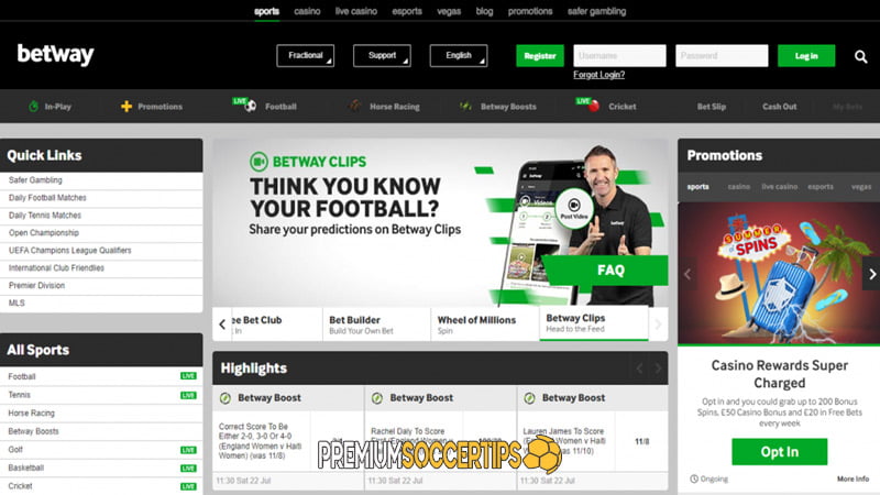 Sport betting in Namibia: Betway