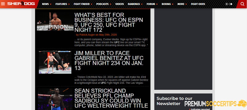 Sherdog - UFC betting forum