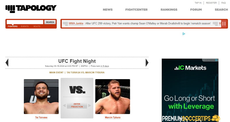 Tapology - MMA betting forum