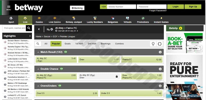 Betway - Top online betting sites in Nigeria