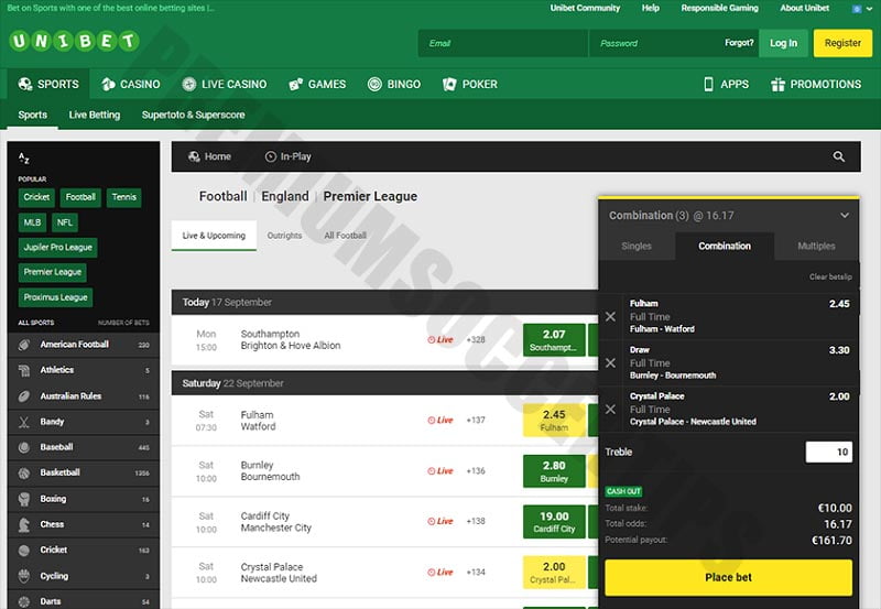 Unibet - Sports betting sites in the US