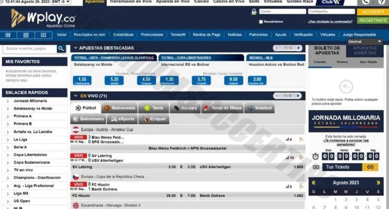 Wplay - Sports betting site Colombia