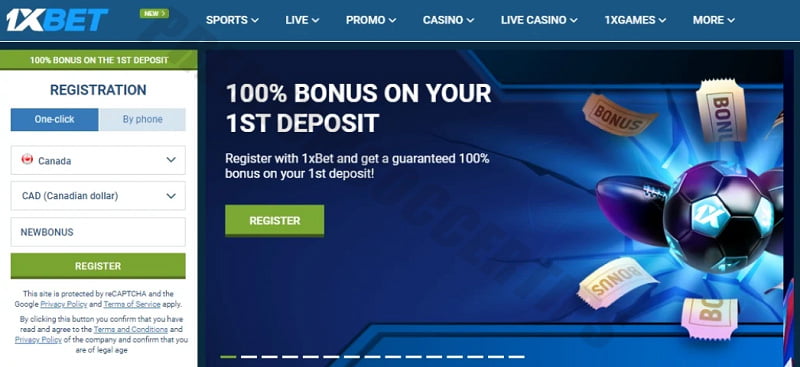 1xBet - Betting sites in Belgium