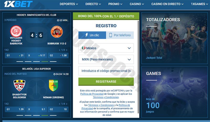 1XBet - Mexico betting sites