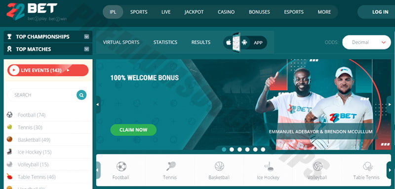 22Bet - Hong Kong betting sites