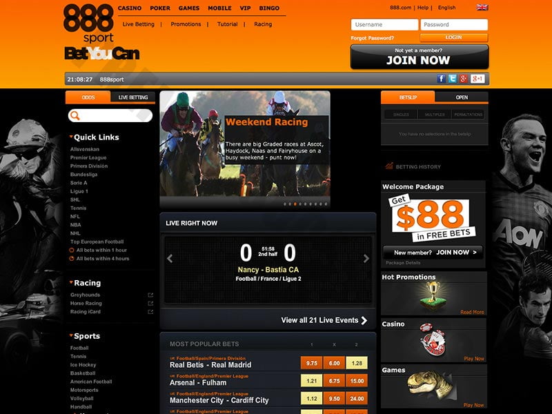 888sport - Bookmakers in England