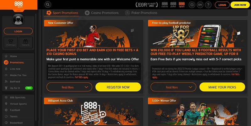 888sport - Spain betting sites