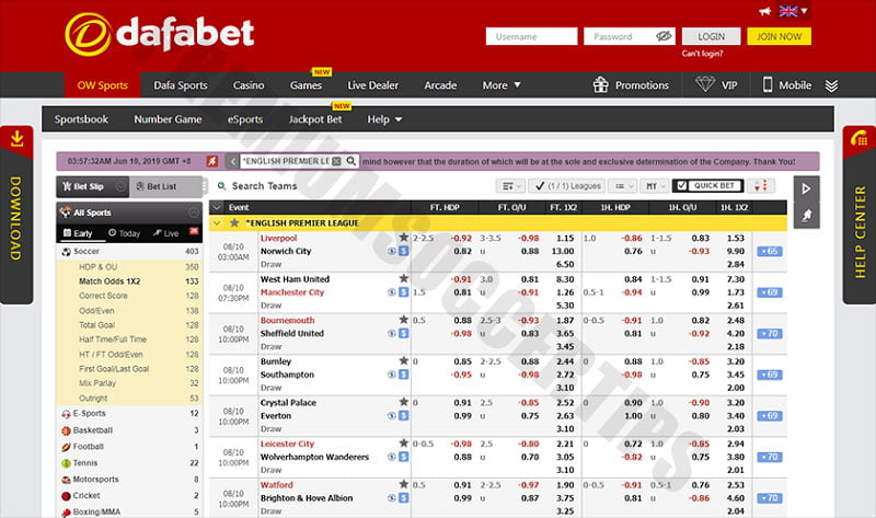 Dafabet - Betting in Belgium