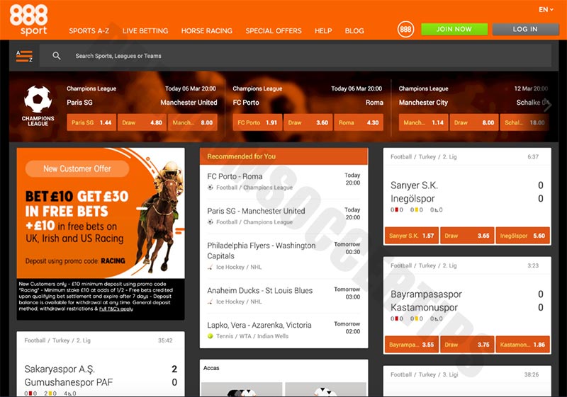 888sport - Best online Bandy betting sites