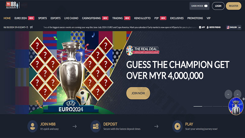 Best Euro betting sites: M88