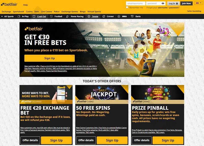 Betfair - Sports spread betting sites uk