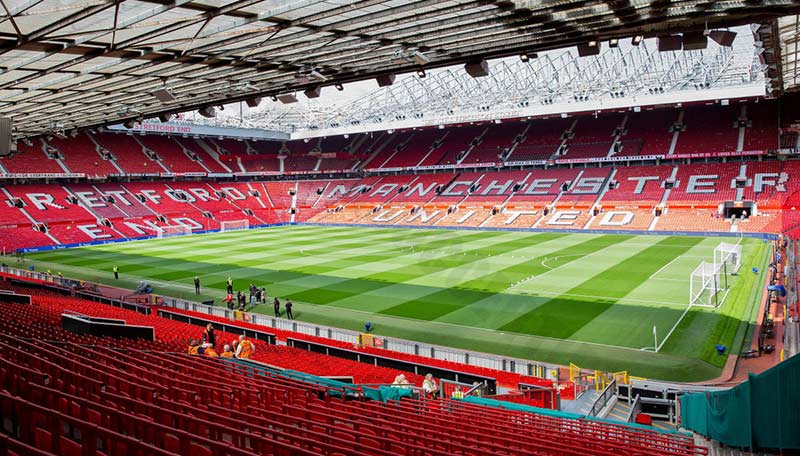 Old Trafford Stadium, inaugurated in 1910, is the "home" of Manchester United with a capacity of 74,310