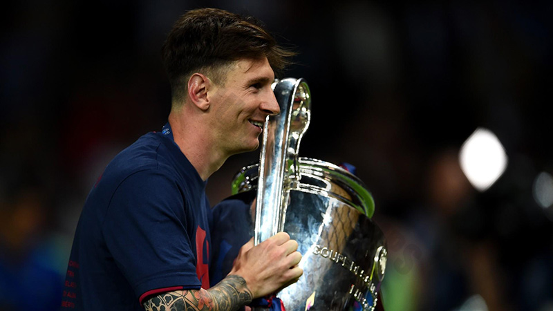 How does Lionel Messi's Champions League record compare to other players?