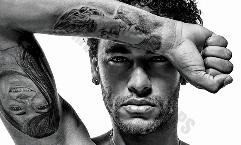 Footballers with the best tattoos​: Neymar has dozens of tattoos on his body