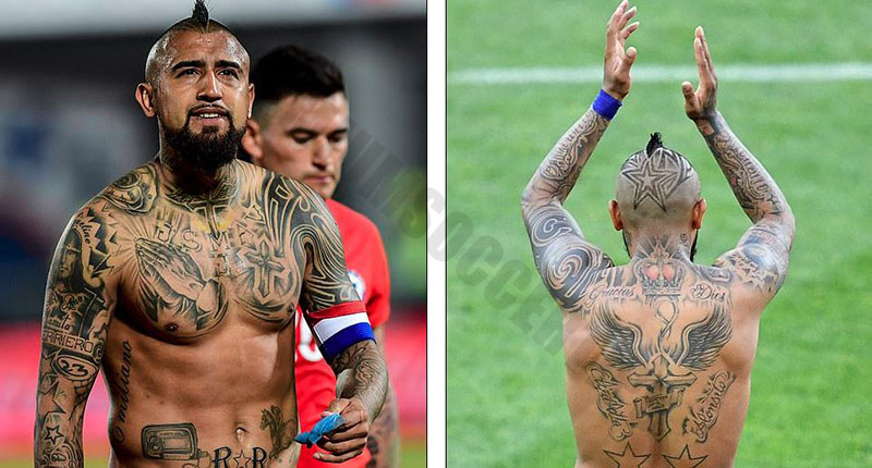 Footballers with the best tattoos​: Arturo Vidal