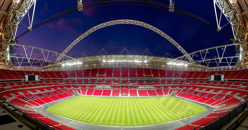 The most beautiful stadium in England premier league: Wembley Stadium