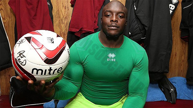 Adebayo Aknifenwa, also known as ‘The Beast’, is a massive and notorious target man in the Football League