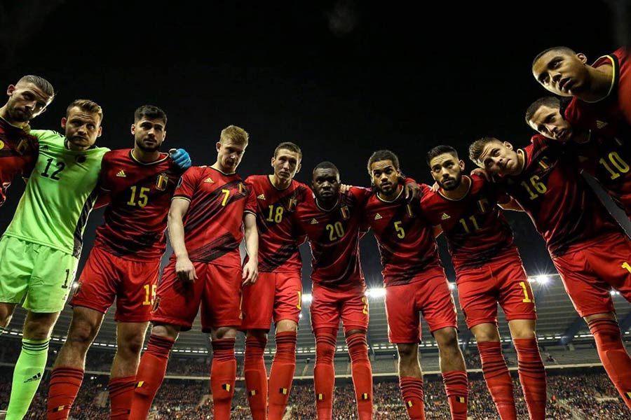 Best football team country in the world: Belgium (1792.53 points)