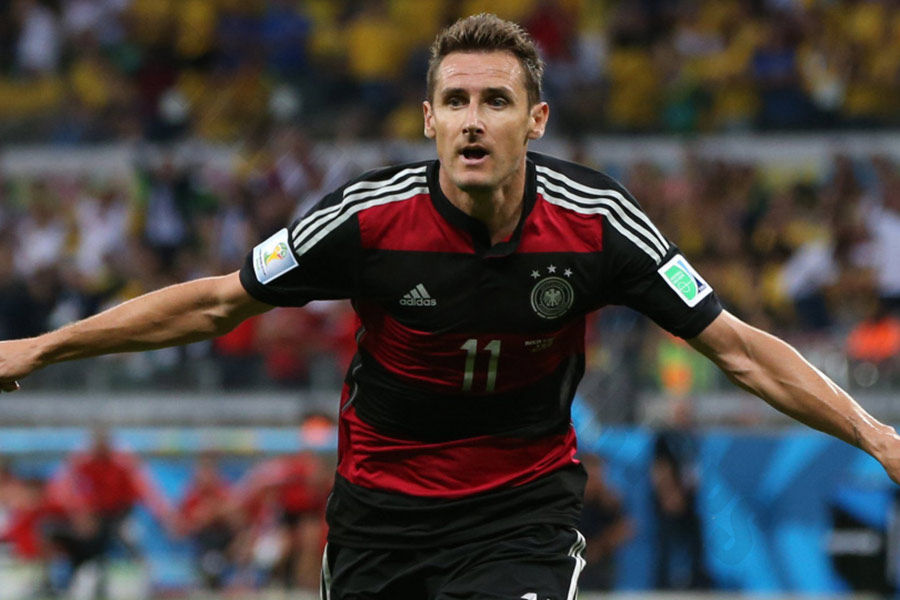 Famous football players number 11: Miroslav Josef Klose