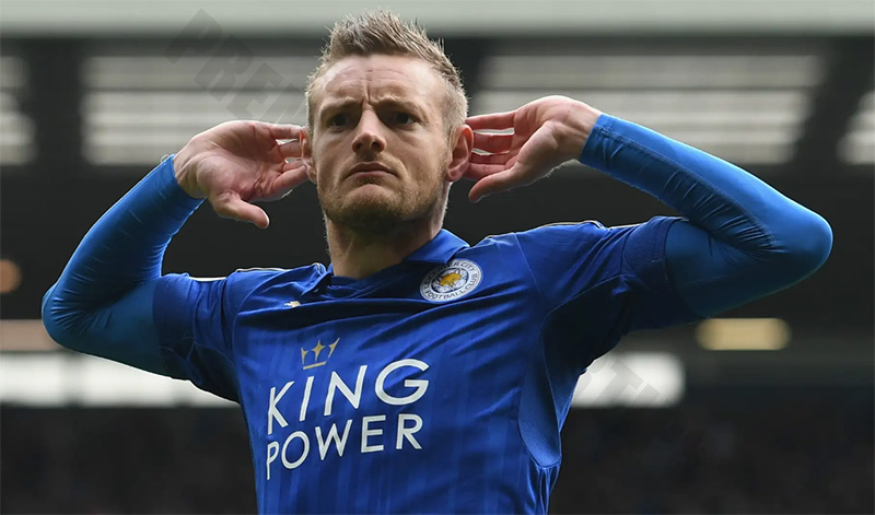 Jamie Vardy, with his legendary story from amateur to Premier League