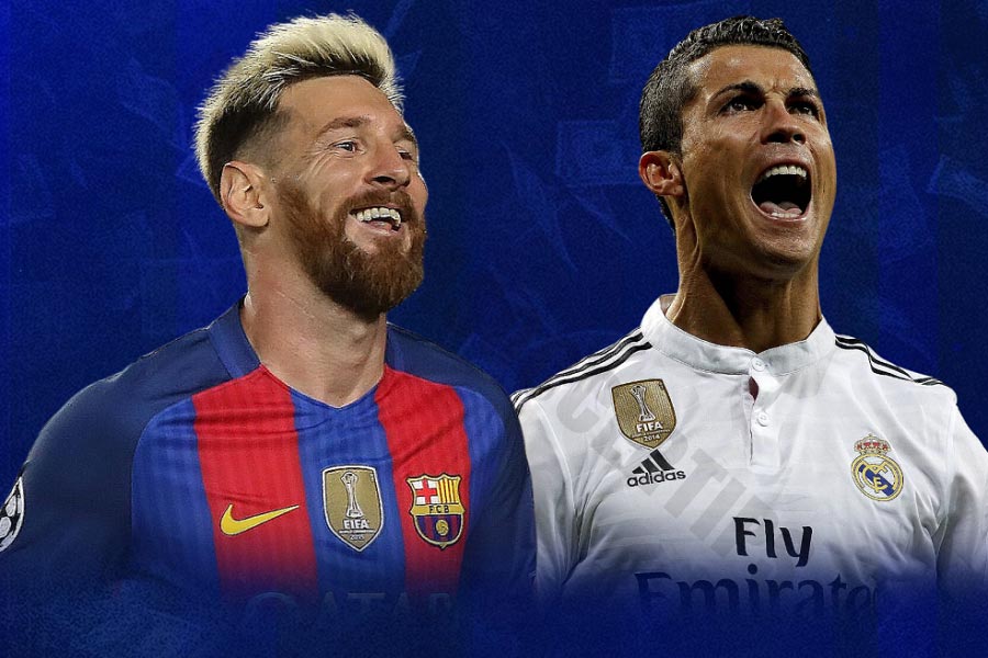 Find out how many times have Messi and Ronaldo played each other