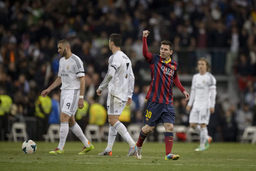 Head-to-head record between Messi and Ronaldo