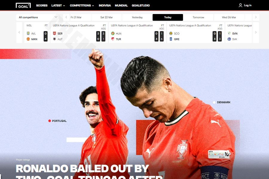 Goal.com quickly updates football results and analysis, supports betting