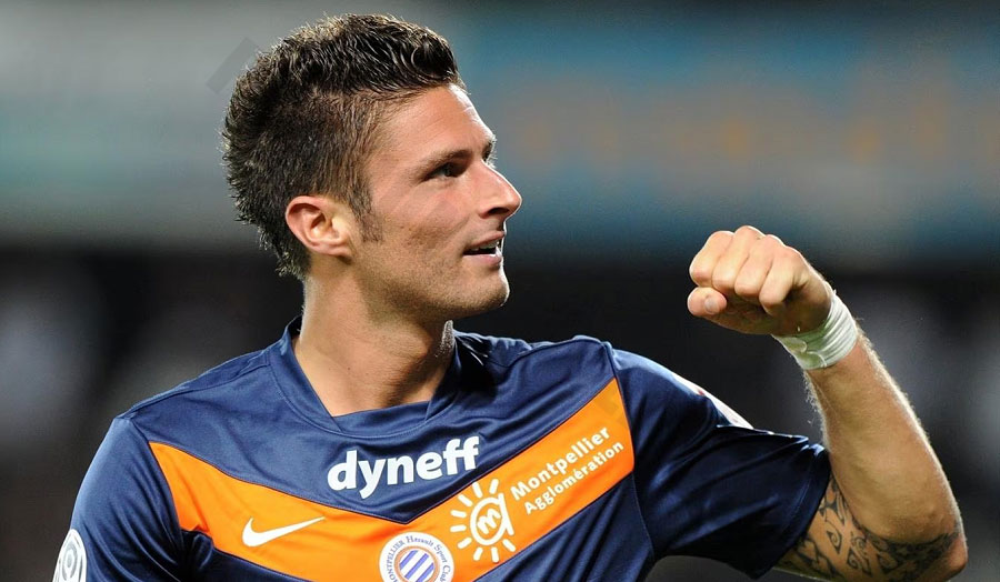 Olivier Giroud - Ligue 1 top scorer in the 2011–2012 season, leading Montpellier's attack to its first national championship