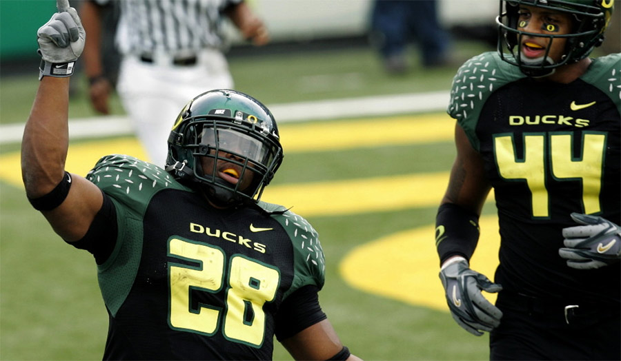 Jonathan Stewart in Oregon Ducks colors