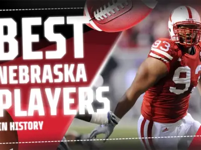 Nebraska football best players team celebration in Memorial Stadium